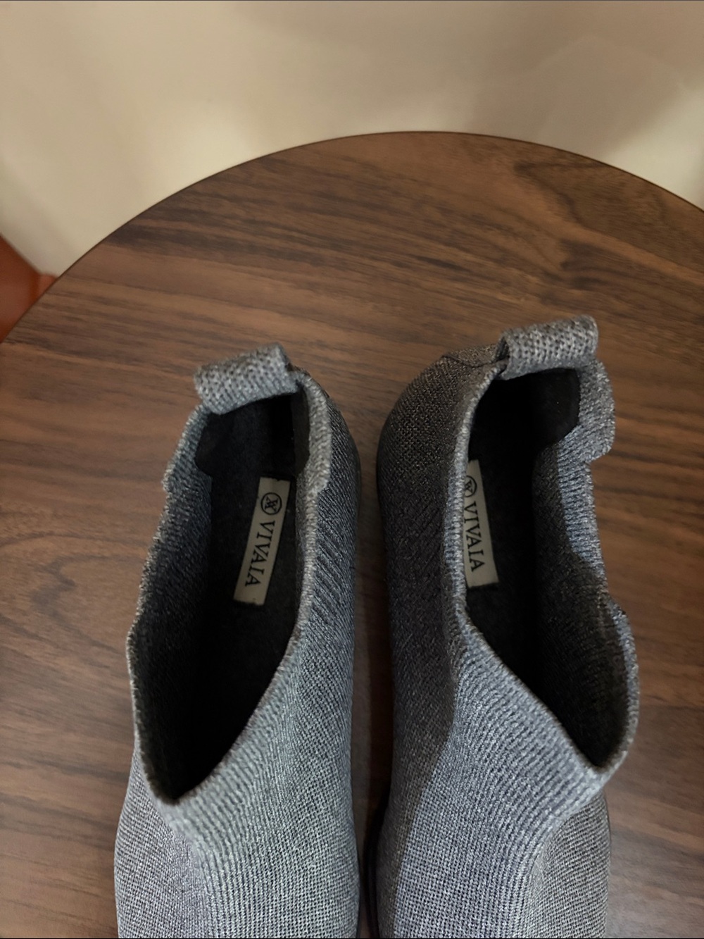 Vivaia Knit Ryan slip on Chelsea Ankle Booties in Gray, sz 42 - Picture 6 of 8